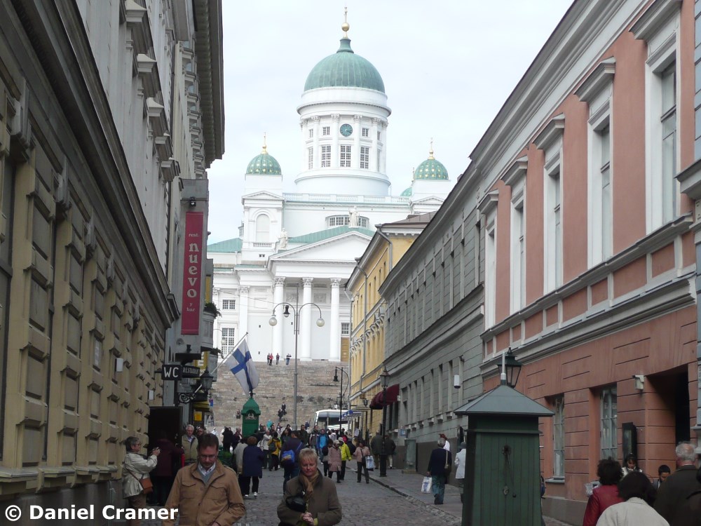 Blick auf den Dom von Helsinki